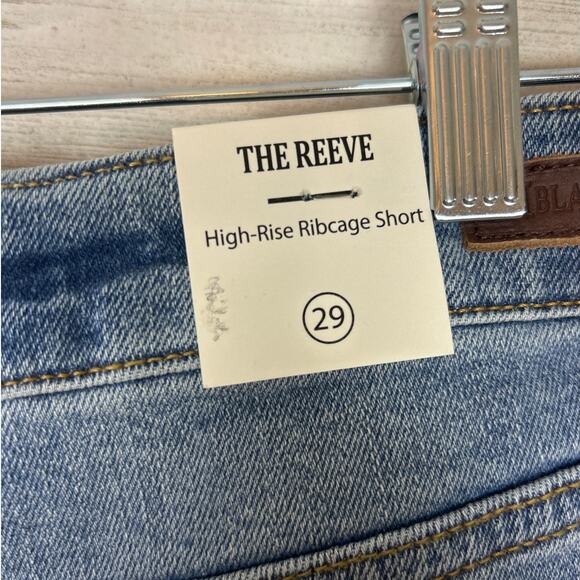 Blank NYC women's 29 Reeve high rie ribcage blue jean short new distressed boho - Picture 4 of 5
